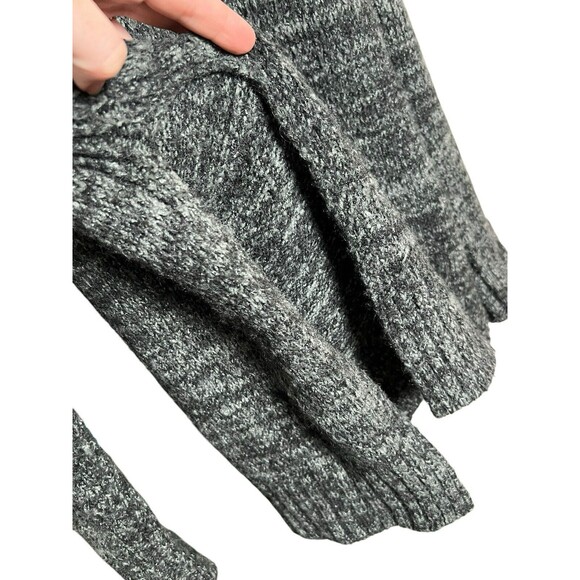 Zara Twisted Midi Knit Sweater Dress Wool Blend Mock Neck Long Sleeve Gray Sz L - Picture 9 of 12